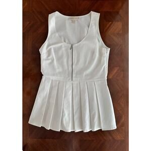 Michael Michael Kors White Sleeveless Peplum Dress Women’s Size 4 Z